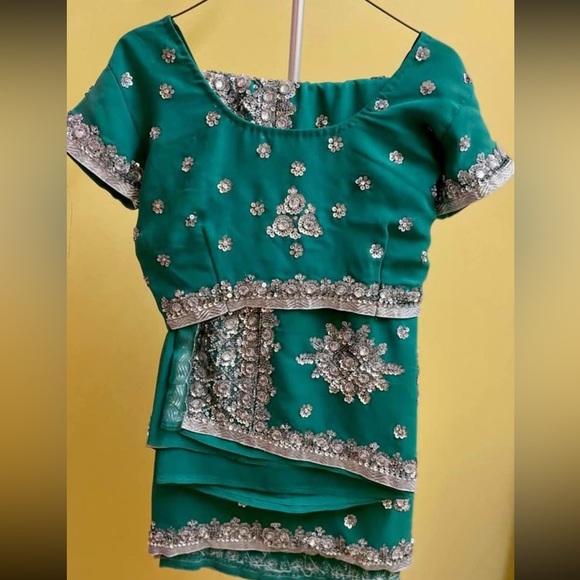 Saree with silver embroidery - Picture 5 of 5